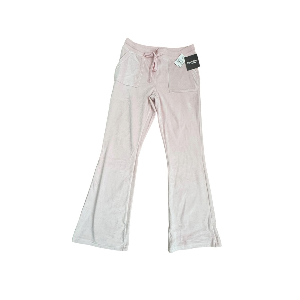 Legendary Rootz Brown Suga Pink Velour Flare Pants Women's Size Medium NWT